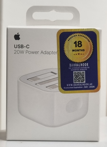شارژر دیواری 20W اپل مدل Adapter A2344 سه پین اورجینال اپل استور