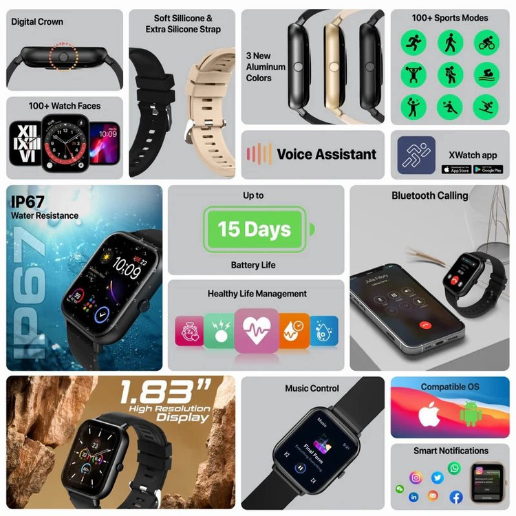 ساعت هوشمند پرومیت کاسیو مدل XWATCH-C18 مشکی
