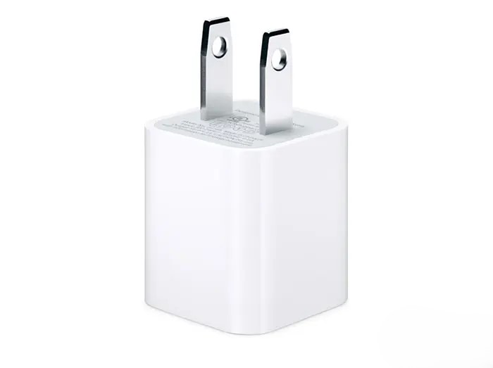 آداپتور و شارژر آیفونی 5 وات اورجینال اپل استور با گارانتی شرکتی