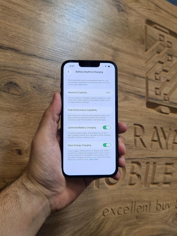 گوشی کارکرده آیفون 13 نرمال باتری 89 فابریک مدل iPhone 13 CH دو سیم کارت ظرفیت 128 گیگابایت و رم 4 گیگابایت - ریجستر