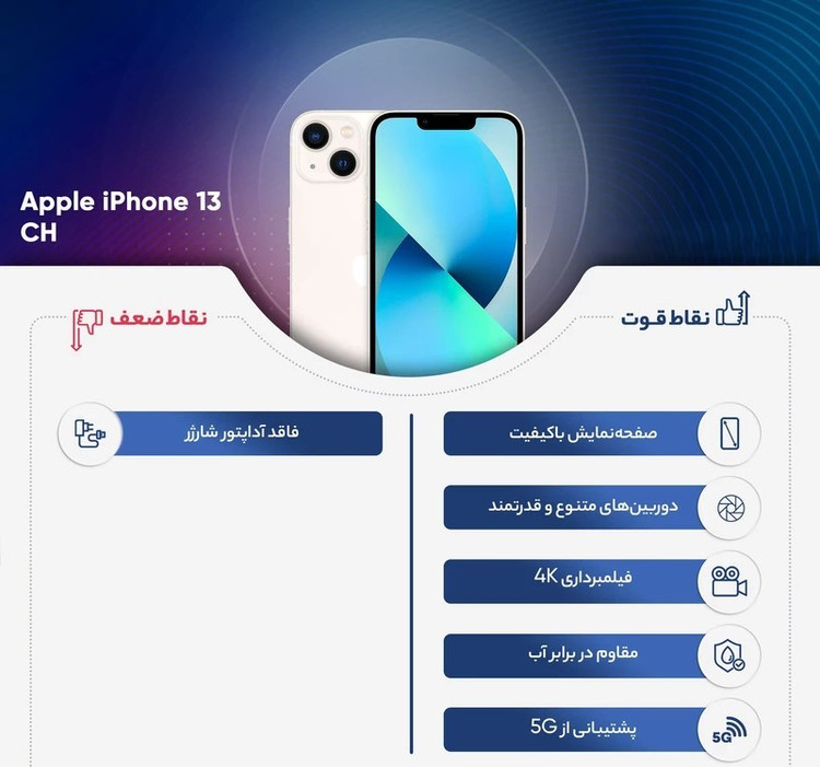 گوشی کارکرده آیفون 13 نرمال رنگ مشکی باتری 91 فابریک دو سیم کارت ظرفیت 128 گیگابایت و رم 4 گیگابایت ریجستر